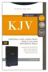 KJV Reference Bible, Personal Size, End-of-Verse Reference Bible Large Print, Leathersoft Black,Thumb Indexed